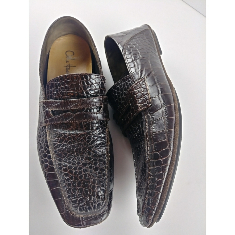 Cole Haan Men's Sz 9M Brown Leather Slip On Shoes